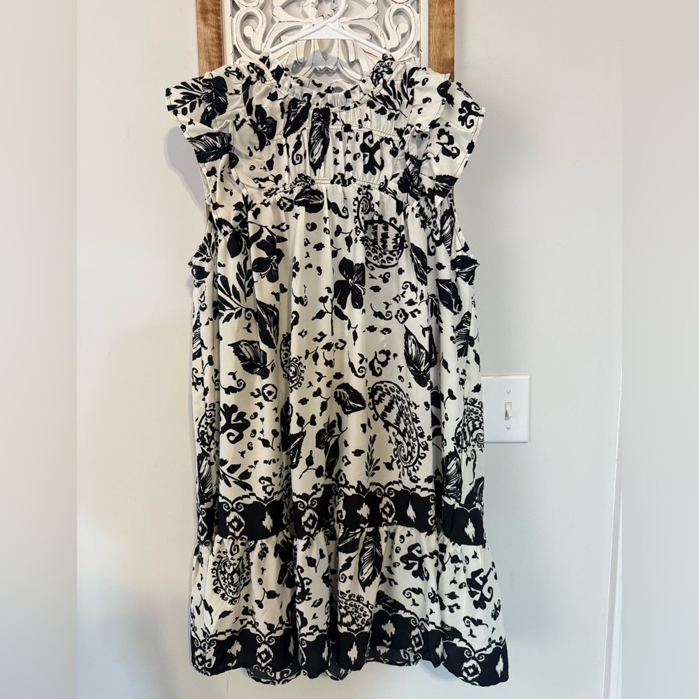 Charming Black and White Umgee Dress